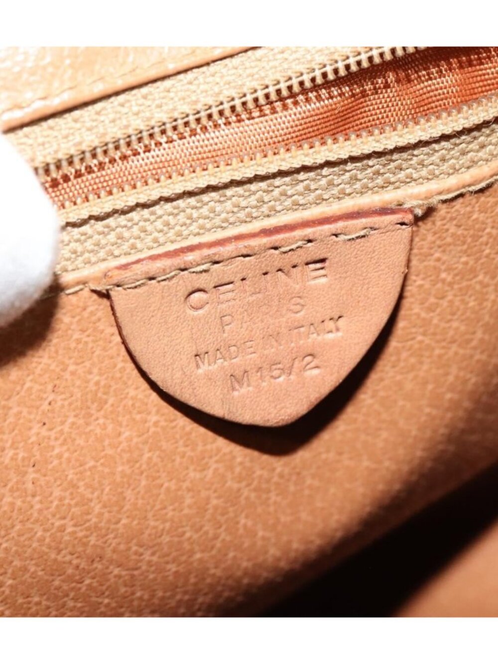 CELINE Macadam Canvas Backpack PVC Leather Brown Gold - Picture 9 of 16